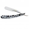 Manual shaving straight razor - folding knife - stainless steel