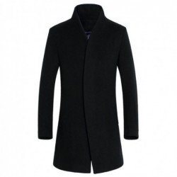 Men's wool coat - long jacket - slim fit