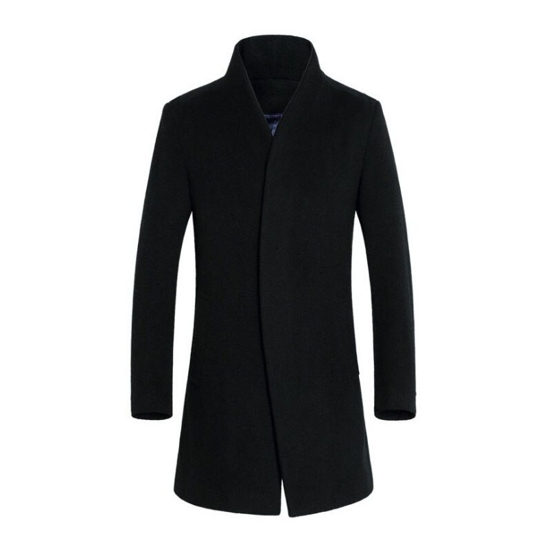 Men's wool coat - long jacket - slim fit Men's wool coat - long jacket - slim fit