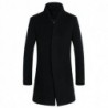 Men's wool coat - long jacket - slim fit