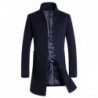 Men's wool coat - long jacket - slim fit