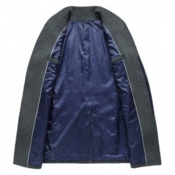 Men's wool coat - long jacket - slim fit