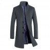 Men's wool coat - long jacket - slim fit