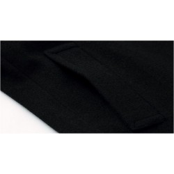 Men's wool coat - long jacket - slim fit