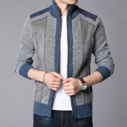 Thick warm sweater - short jacket with zipper - cashmere / wool / fleeceJackets