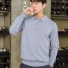 Men's POLO pullover - t-shirt with buttons - cashmereHoodies & Sweatshirt