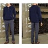 Men's POLO pullover - t-shirt with buttons - cashmereHoodies & Sweatshirt