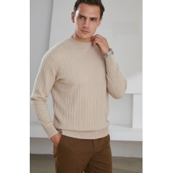 Elegant men's sweater - pure goat cashmere