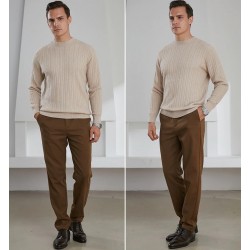 Elegant men's sweater - pure goat cashmere