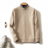 Elegant men's sweater - pure goat cashmere