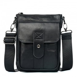 Genuine cow leather crossbody / shoulder bag - with zippersBags