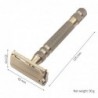 Manual razor - double-sided - long non-slip handle - quick blade replacement - brassShaving
