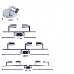 Ceiling / wall lamp - rotatable - 360 degree adjustable - GU10 base - stainless steelWall lights
