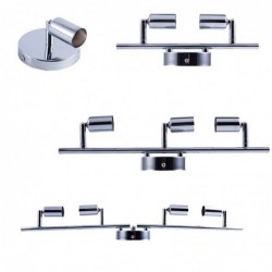 Ceiling / wall lamp - rotatable - 360 degree adjustable - GU10 base - stainless steel