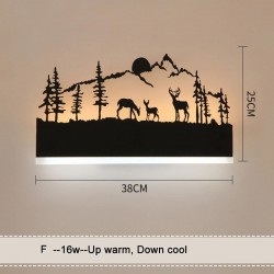 Romantic wall light - acrylic lamp - with animals - warm / cold white