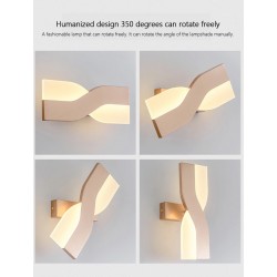Nordic style modern wall lamp - LED - adjustable - rotatable
