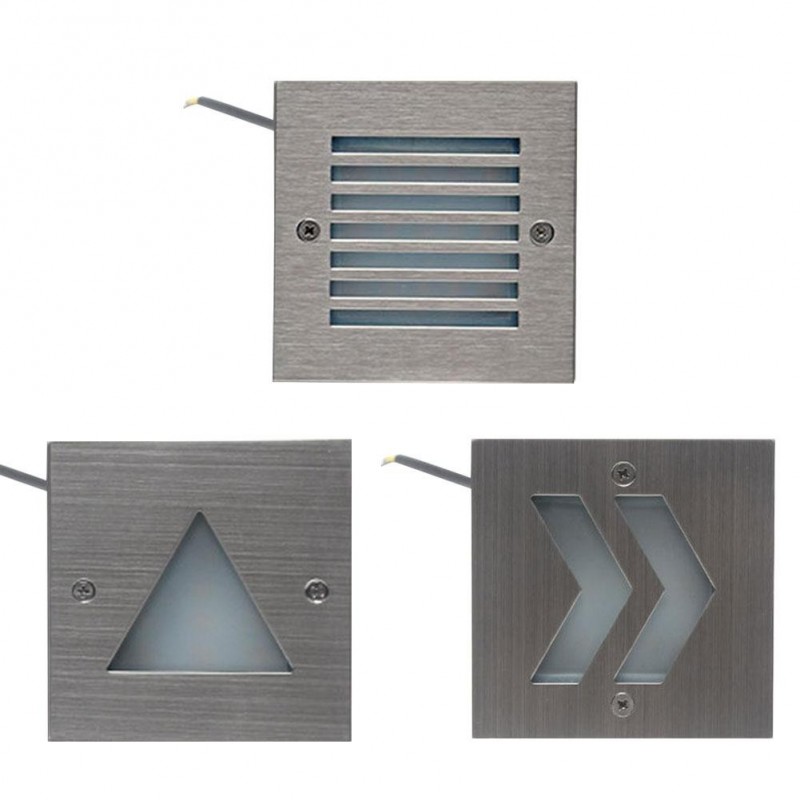 Wall / stairs / outdoor lamp - stainless steel - IP65 waterproof - LED light - 3WWall lights