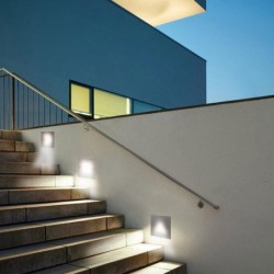 Wall / stairs / outdoor lamp - stainless steel - IP65 waterproof - LED light - 3WWall lights