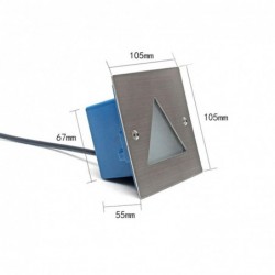 Wall / stairs / outdoor lamp - stainless steel - IP65 waterproof - LED light - 3WWall lights