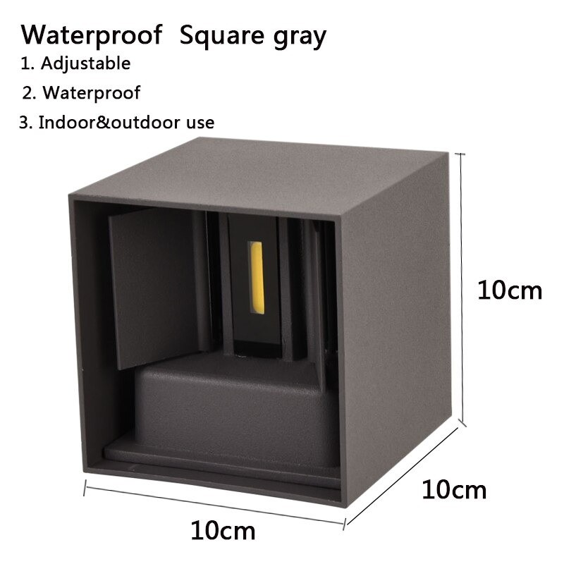 Indoor / outdoor LED lamp - adjustable - IP65 waterproof - 12WWall lights