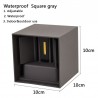 Indoor / outdoor LED lamp - adjustable - IP65 waterproof - 12WWall lights