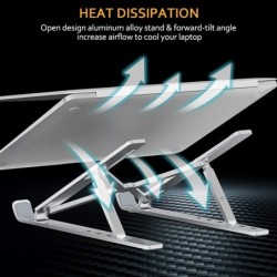 Aluminum laptop / tablet stand - adjustable bracket - non-skid