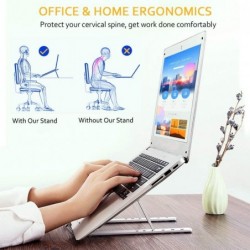 Aluminum laptop / tablet stand - adjustable bracket - non-skid