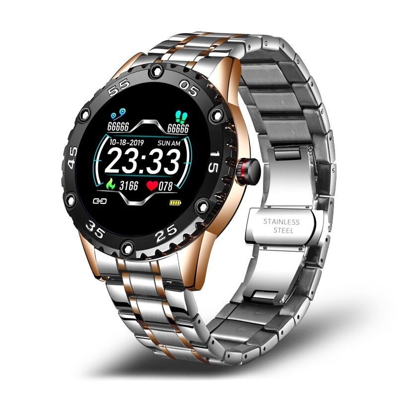 Smart Watch - relógio eletrônico de aço - LED - digital - à prova d'água - frequência cardíaca / pressão arterial Smart Watch - relógio eletrônico de aço - LED - digital - à prova d'água - frequência cardíaca / pressão arterial