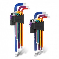 Allen key set - wrench - screwdriver - ball end - L-type - 9 pieces