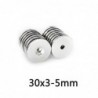 N35 - neodymium magnet - strong round countersunk - 30 * 3mm - with 5mm hole