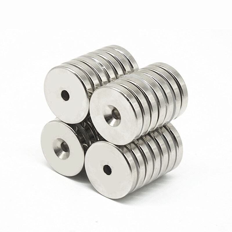 N35 - neodymium magnet - round countersunk - 50 * 5mm - with 6mm hole