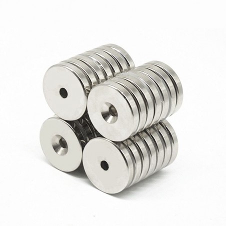 N35 - neodymium magnet - round countersunk - 50 * 5mm - with 6mm hole