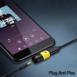 USB type-C - 3.5mm jack - aux audio charger - OTG converter - adapter - capsule shape