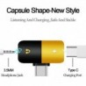USB type-C - 3.5mm jack - aux audio charger - OTG converter - adapter - capsule shape