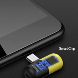 USB type-C - 3.5mm jack - aux audio charger - OTG converter - adapter - capsule shape