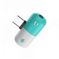 USB type-C - 3.5mm jack - aux audio charger - OTG converter - adapter - capsule shape