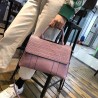 Elegant shoulder bag - leather - crocodile skin pattern