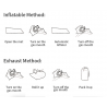 Single camping mattress - self-inflating - sleeping mat with pillow - waterproofOutdoor & Camping