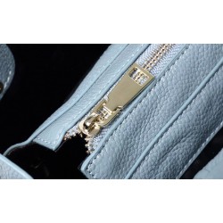 Elegant shoulder bag - genuine leather - stone pattern