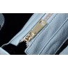 Elegant shoulder bag - genuine leather - stone pattern