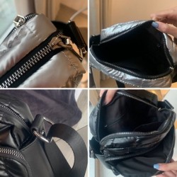 Small shoulder bag - nylon - wide strap