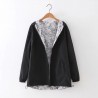 Spring / autumn hooded jacket - two sided - with zipper - cartoon print