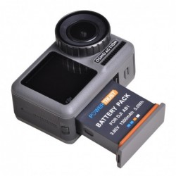 1300mAh - rechargeable li-ion AB1 battery - USB type-C charger - for DJI Osmo Action Sports camera