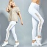 Fashionable leggings - high waist - decorative side lace-upPants