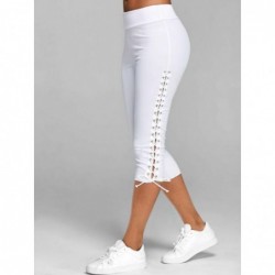 Trendy lace-up leggings - mid calf lengthPants