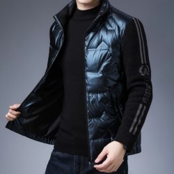 Fashionable short jacket - shiny down winter windbreaker