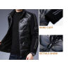 Fashionable short jacket - shiny down winter windbreaker
