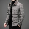 Fashionable warm short jacket - down windbreaker - with detachable fur collarJackets