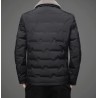 Fashionable warm short jacket - down windbreaker - with detachable fur collarJackets