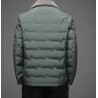Fashionable warm short jacket - down windbreaker - with detachable fur collarJackets
